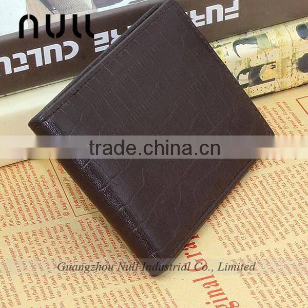 practical male style brown crocodile embossed genuine leather low price purses