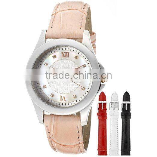 Angel Mother-Of-Pearl Dial Diamond Interchangeable Straps Fashionable Ladies Watch Gift Set
