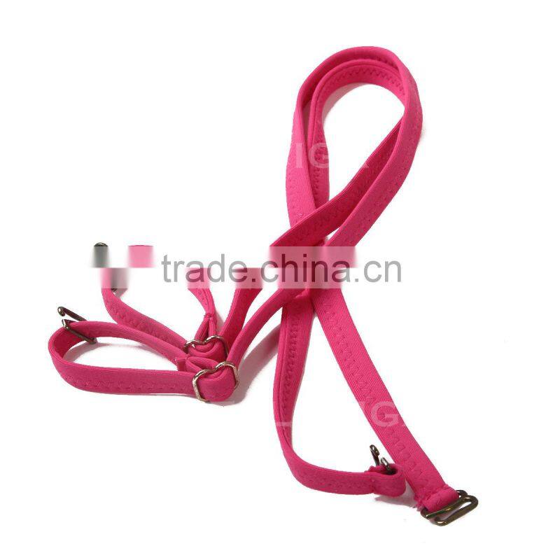 RELLECIGA Hot Pink Girl Twist Bandeau Bikini Swimwear with Ruffle Trim at Bottom