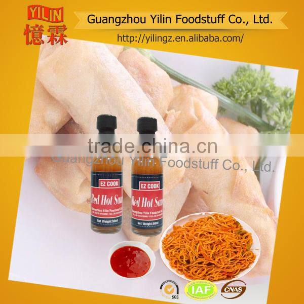 price competitive YILIN brands 50ml Yellow Hot Chili Sauce in glass bottle Chinese manufacturing with OEM service