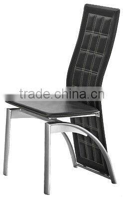 Modern Elegant Leather Metal Dining Table and Chairs Z608-1