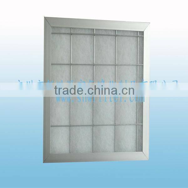 Aluminum Frame flatbed Panel Filter for pre-filration