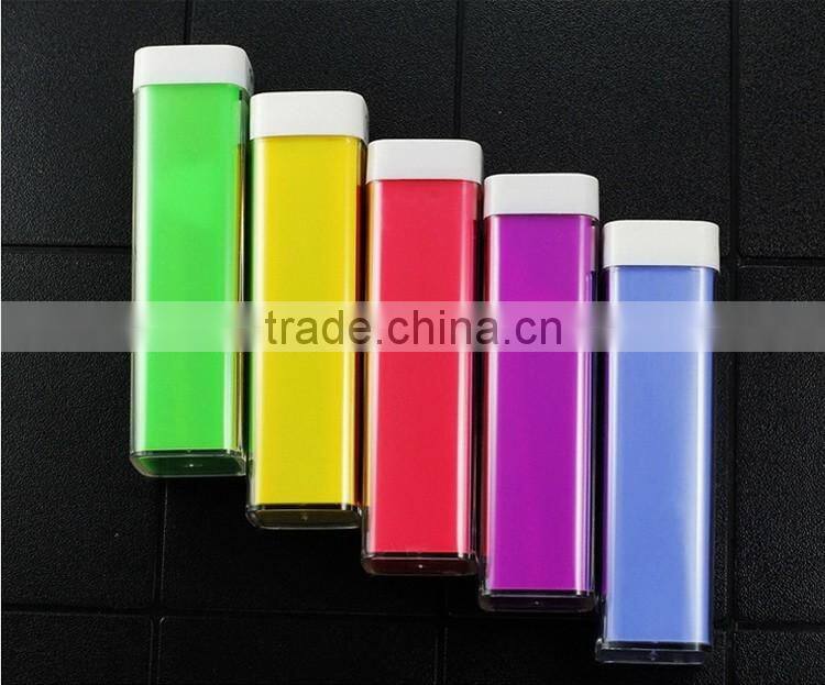 lipstick power bank 2600 mah multiple mobile phone battery charger
