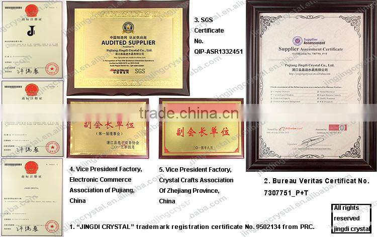 Luxury European Style Personalized Crystal clock with dry battery and time adjuster