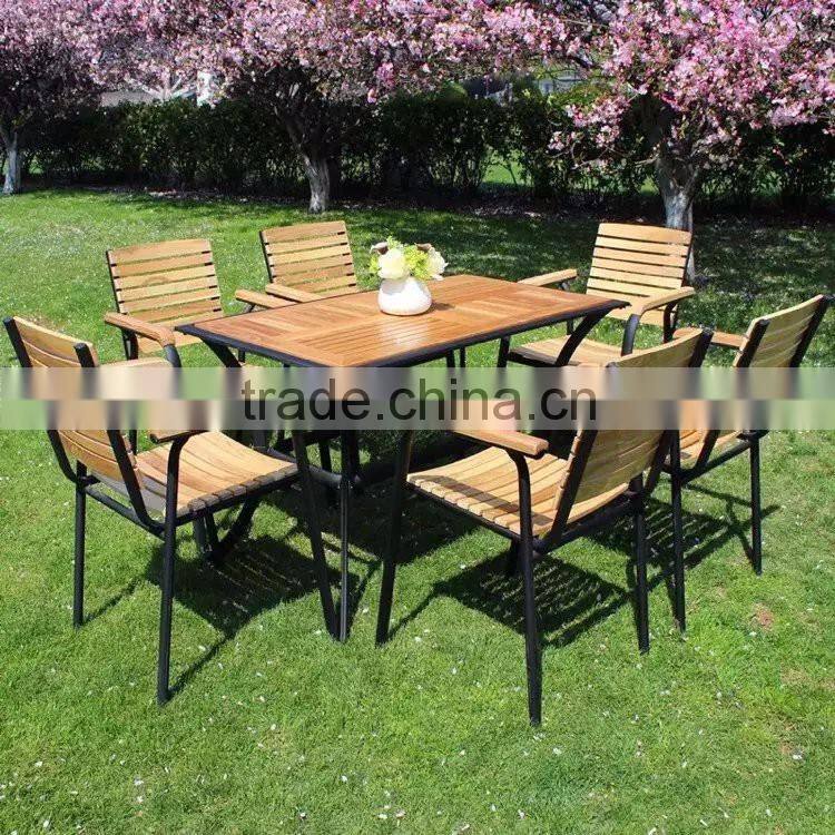 garden outdoor furniture elegant beautiful leisure beach stackable chairs wodden set YC201 YT50 U08