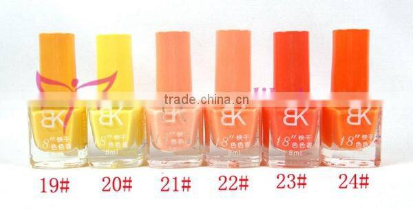 2015 new colors bk fast dry nail lacquer with 42 colors