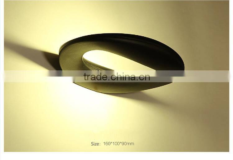 Black Color SMD5730 Iron LED Wall Lamps 6W Bedroom Wall Lamps