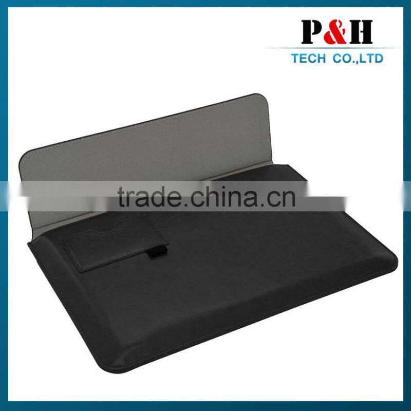 2015 business syle leather portfolio case for 12 inch tablet or laptop