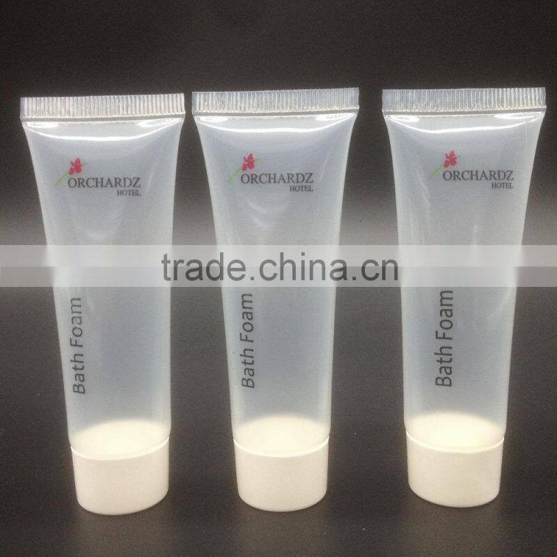 Transparent cosmetic plastic tube