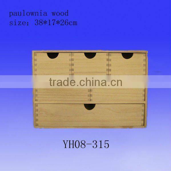 paulownia wood toiletry commode natural color