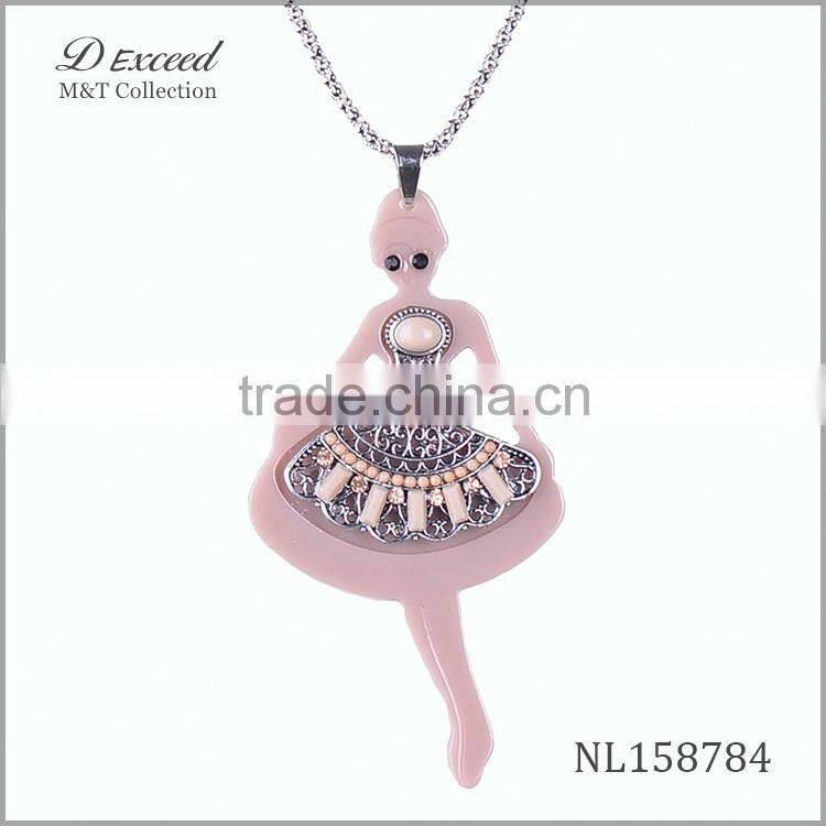 new design factory doll girls necklace beautiful girl necklace NL158784-91