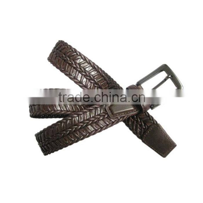 Mens New Design Fashion Handmade Wax Cord Braided Leather Belt