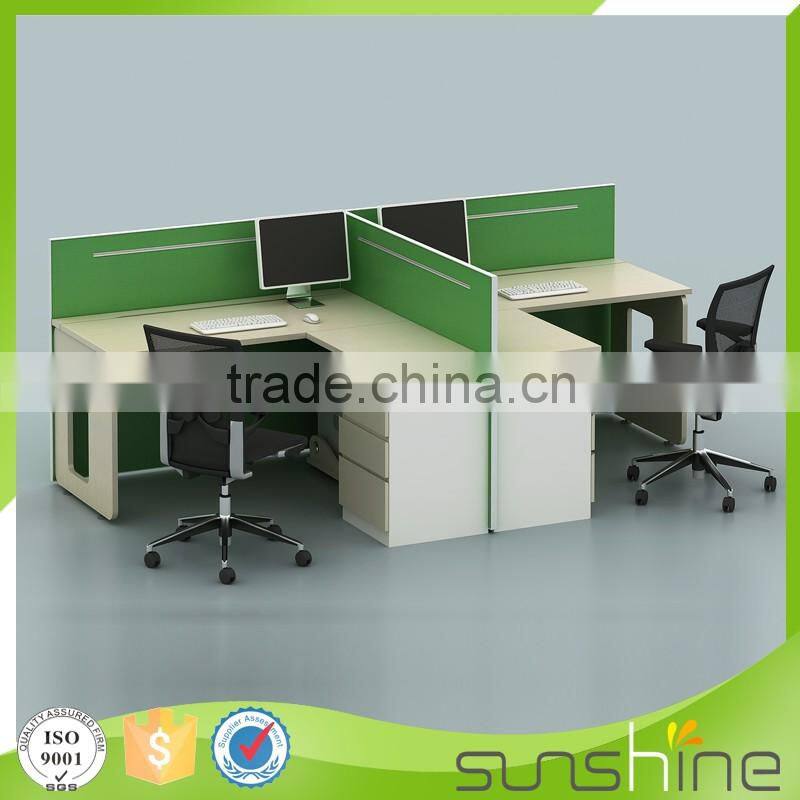 Good wire mangement and special design table leg office desk partition staff workstation