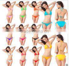 Women FLAG Bandeau Bikini Top Two Piece Push-up Padded Bathing Swimsuit