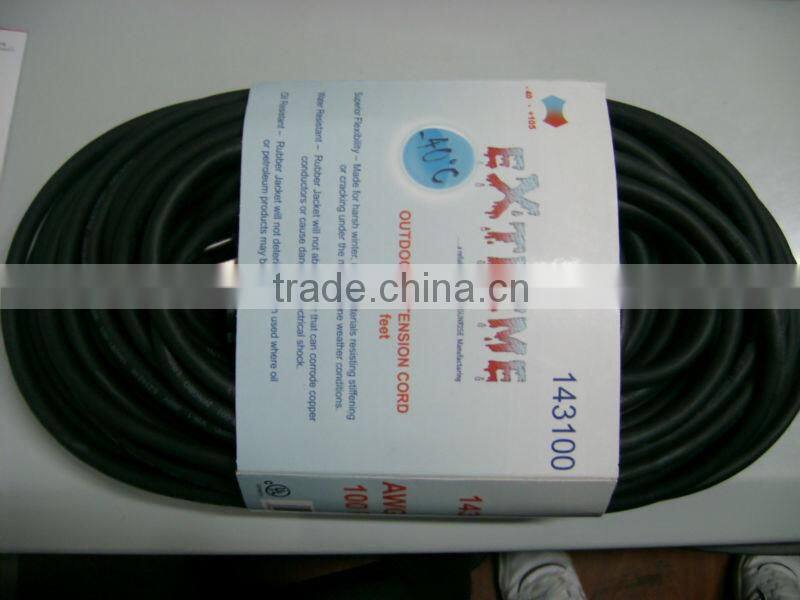 US Heavy Duty Extreme weather cold oil resistant extension cord SJTOW