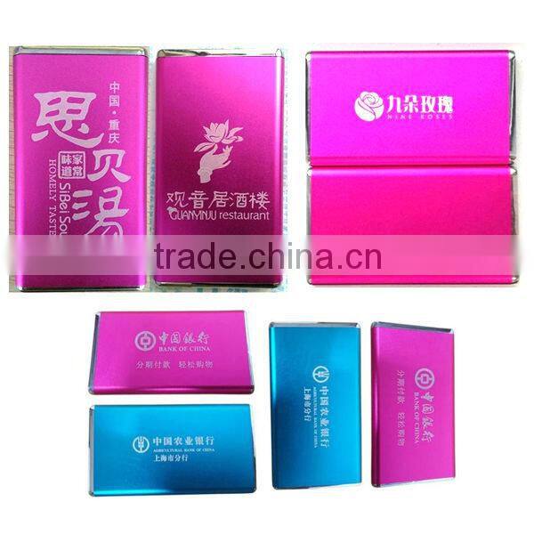 metal custom logo 4000mah Mobile Phone Battery Charger power bank