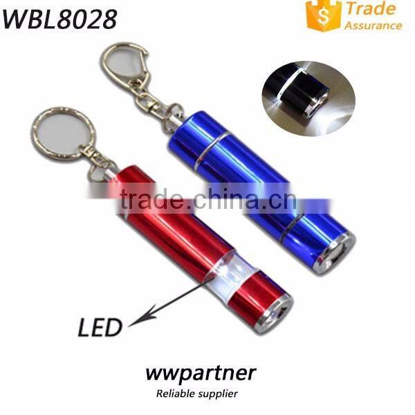 Metal LED Retractable Flashlight with Key Chain