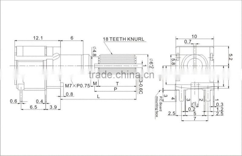 FSR1002 rotary switch Long life cycle pulse rotary switch with steady output