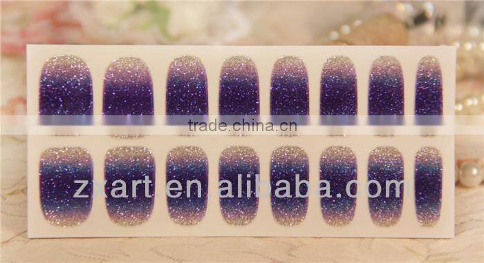 Glitter nail sticker spring nail stickers colourful nail sticker