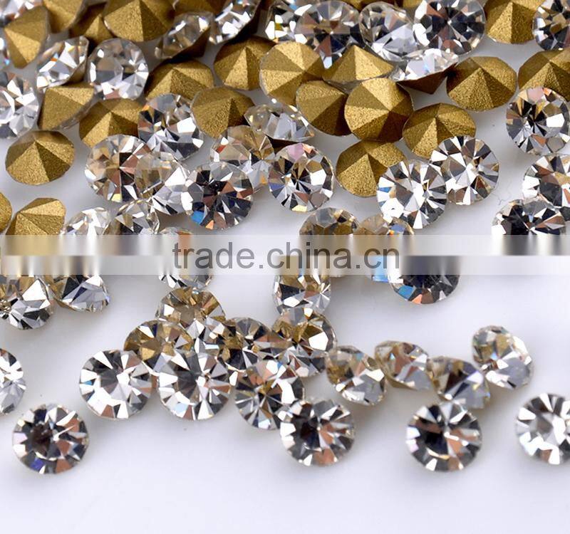 Lovely decoration use for child wholesale pointback rhinestone
