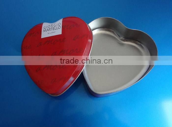 heart shape tin box for earings