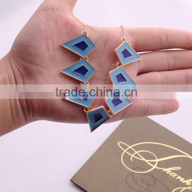 >>>New Arrival Design Charm Fashion Necklace Alloy Epoxy Chunky Diamonds Choker Necklace/