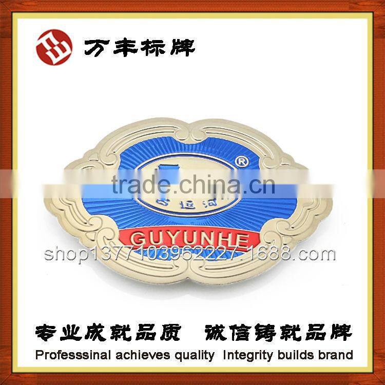 hot sell high quality red wine label adhensive metal wine label factory