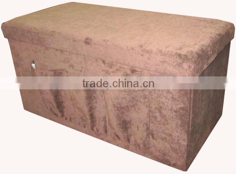 Very Strong!Red Corduroy foldable storage bench with bag