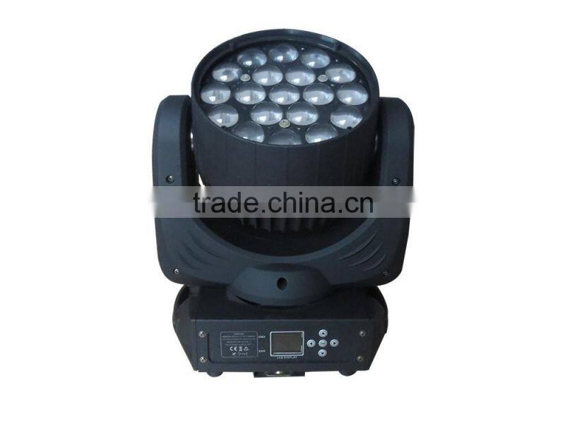100% manufactory 19*12W rgbw 4in1 stage effect lighting, zoom led moving head beam wash lights