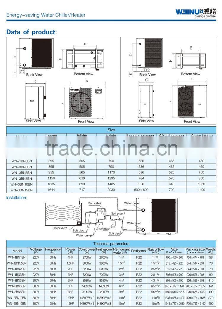 Aquarium sea water chiller and heater equipment