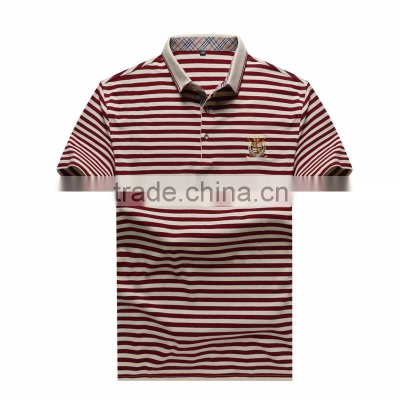 High quality clothes cotton new design stripes polo tee shirts for mens alibaba china