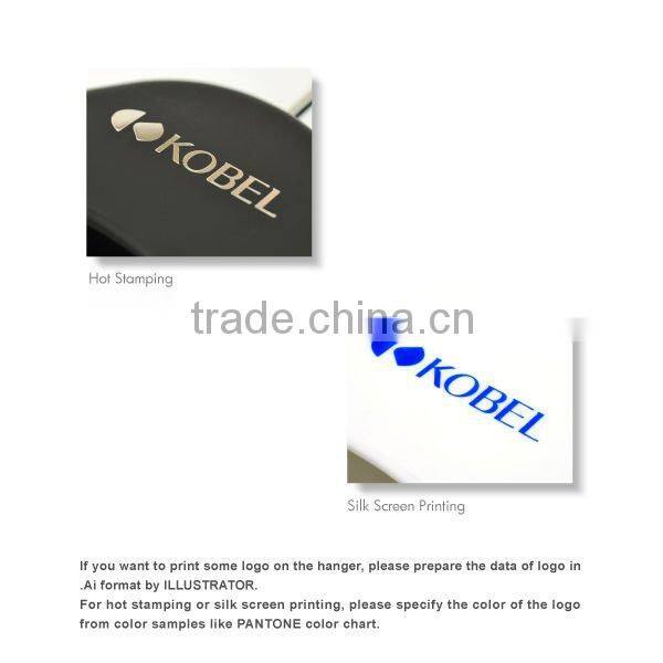 Black Plastic Hanger with Sparkling Foil Paint for Clothing Manufacturer