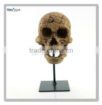 polyresin sculpture human body skeleton with metal stand model display