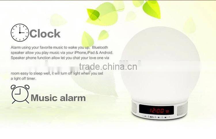 Romatice Bedroom Wireless LED light Bluetooth Speaker with Radio