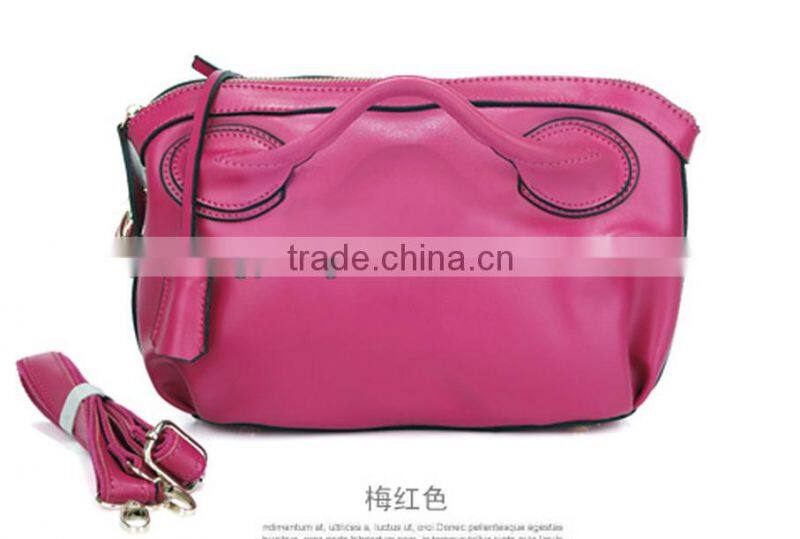 2016 black leather side bag for girls