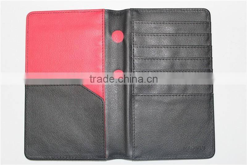 New arrived leather passport holder with multi-function pocket,Beautifully made passport cover/travel wallet with custom logo