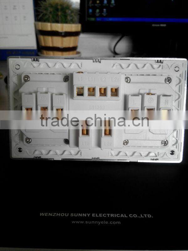 double gang switch & socket, 2gang universal switched socket