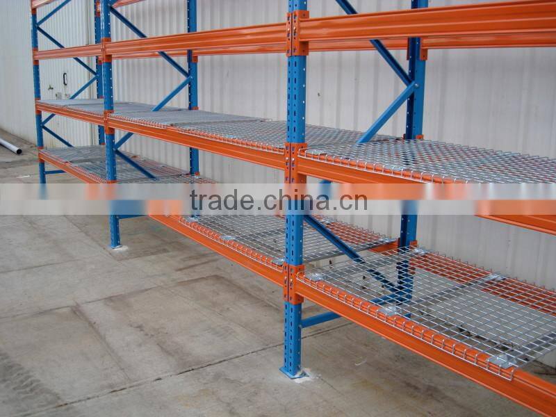 heavy duty wire mesh deck pallet rack system