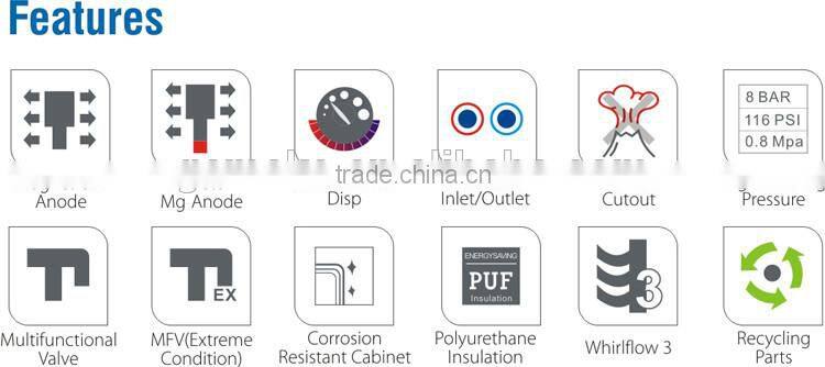 residential use bath tub water heater more hot water output