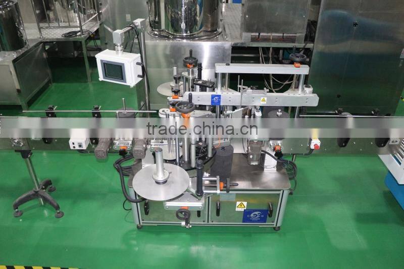 Full automatic two side labeling machine for square bottle