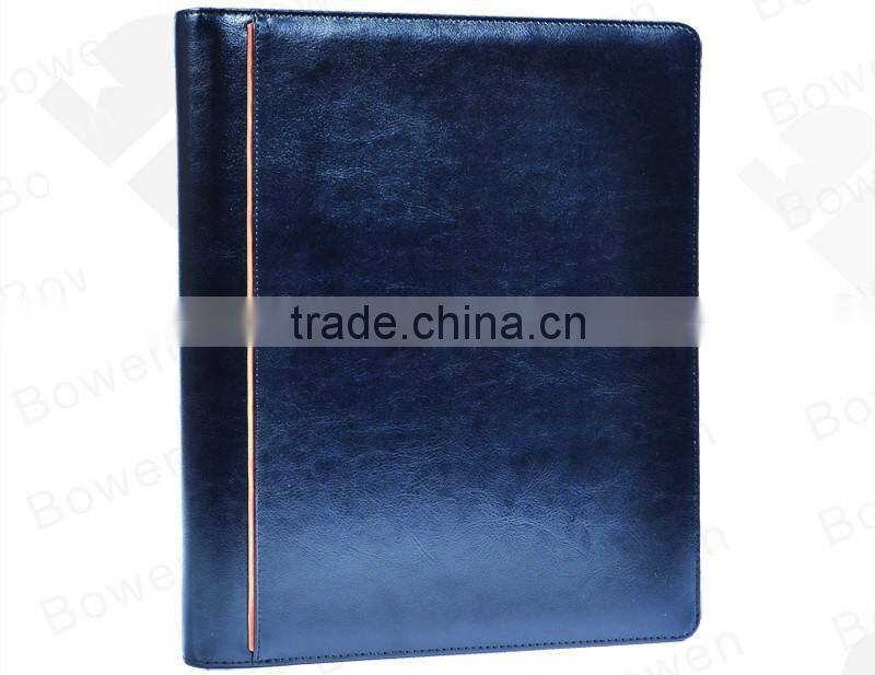 4 ring binder folder with notepad holder and card sleeve
