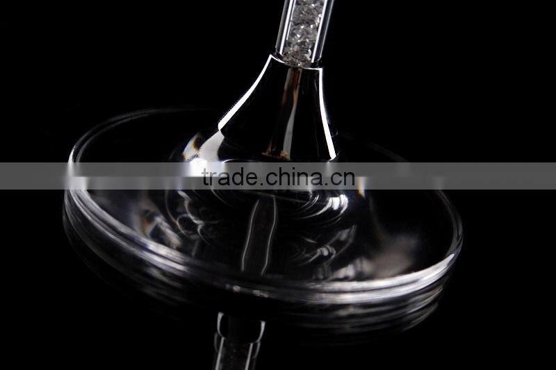 2015 new design lead free clear crystal 250ml wedding champagne wine glasses