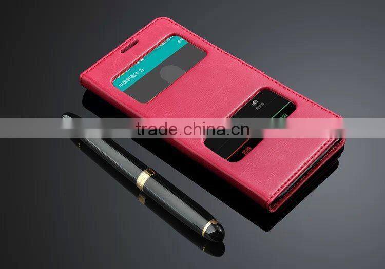 new china products for sale Stand Design Double View Window Leather wallet case cover for htc desire 820 factory price