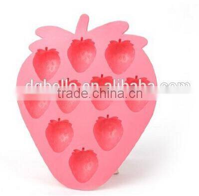 FDA&LFGB Strawberry Silicone Ice Cube Tray Eco-friendly Chocolate Mold