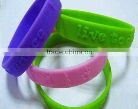 rainbow silicone bracelets for promotion