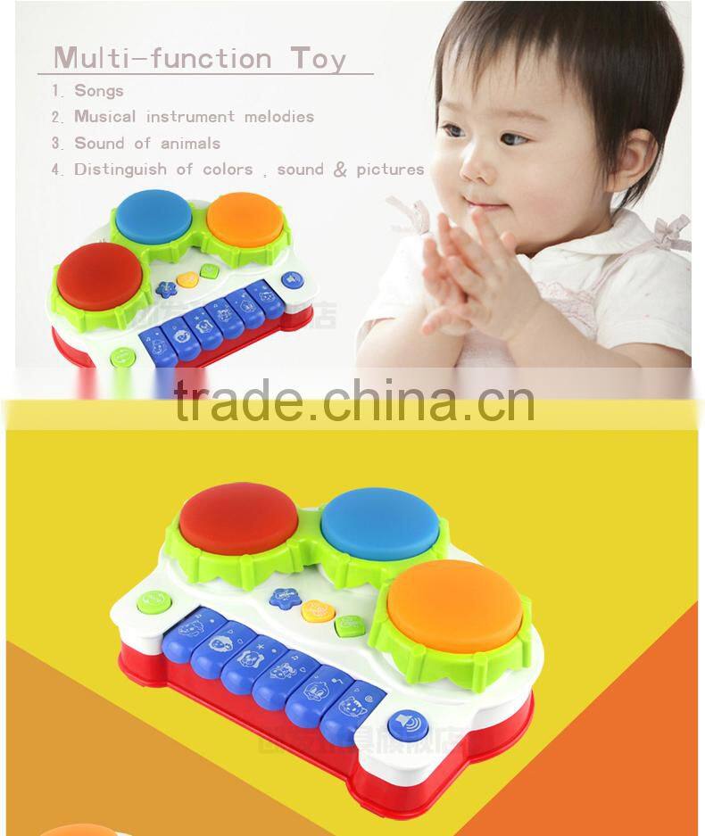 NO-6603 Kid toy musical instrument toy piano&drum ,piano toys , drum toys with light