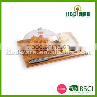 Cheese board with plastic cover , cheese dome