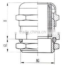 VDE confirmed brass compression cable gland