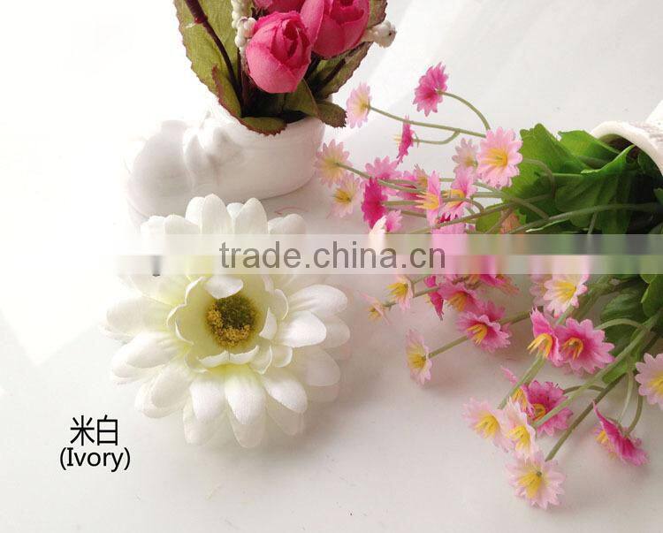 Hawaii Orange Artificial Gerbera Daisy Hair Flower Cute Chrysanthemum Flower