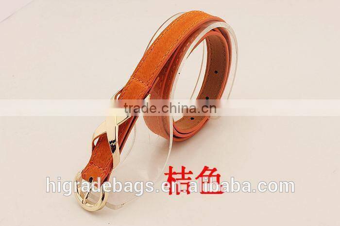 thin fashion leather belt wholesale